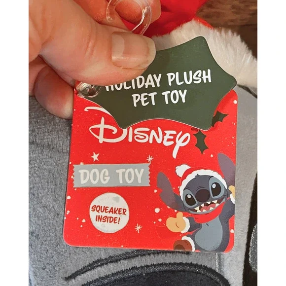 Stitch Disney Dog Toy Gift Set 2 Squeaky Plush 18"H & 8"H Blanket & Basket New - Picture 9 of 12